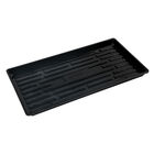 Polypro Shallow Tray (No Holes), Black – 4 Count Support Trays