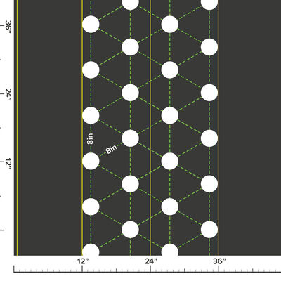 Quick-Plant – 4 x 8 Pattern, 4 x 50' Fabric Mulch