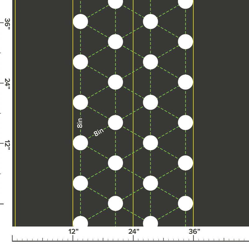 Quick-Plant – 4 x 8 Pattern, 4 x 315' Fabric Mulch