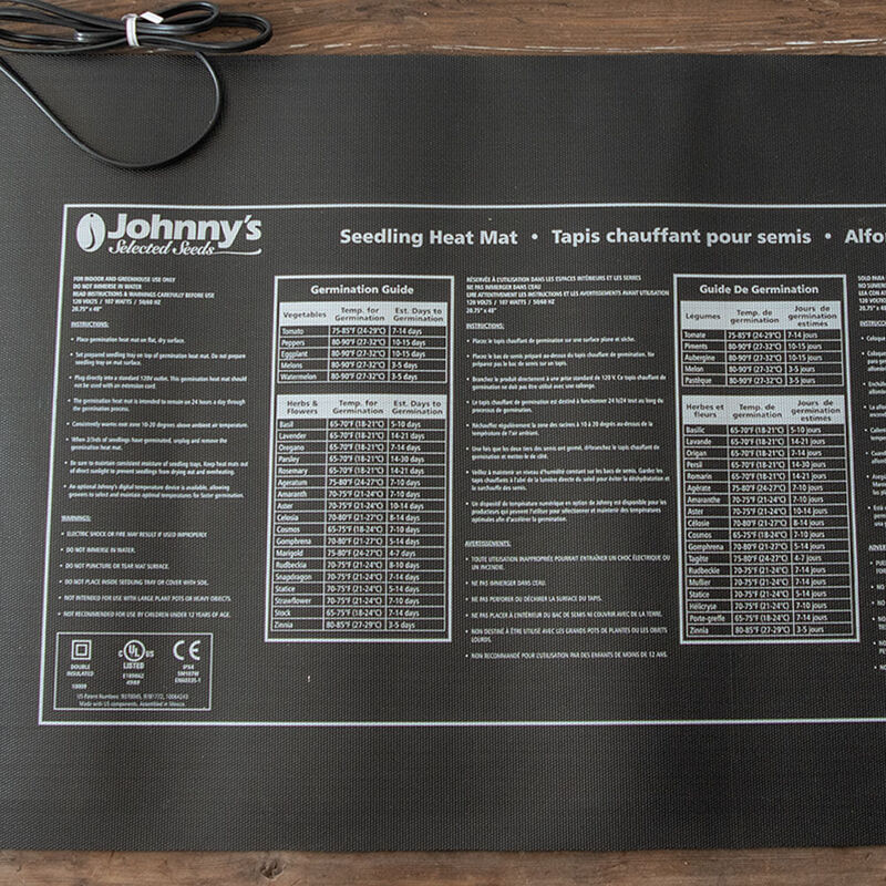 Johnny's Seedling Heat Mat – 20.75" x 48" Seedling Heat Mats