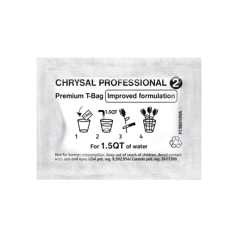 Chrysal Professional 2 Transport & Display T-Bags – 200 Count Flower Post-Harvest