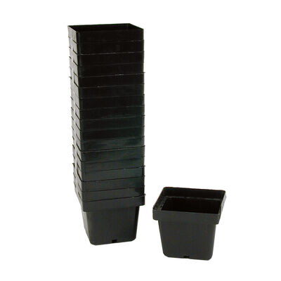 Mini Square Plastic Pots – 18 Count Plastic Pots