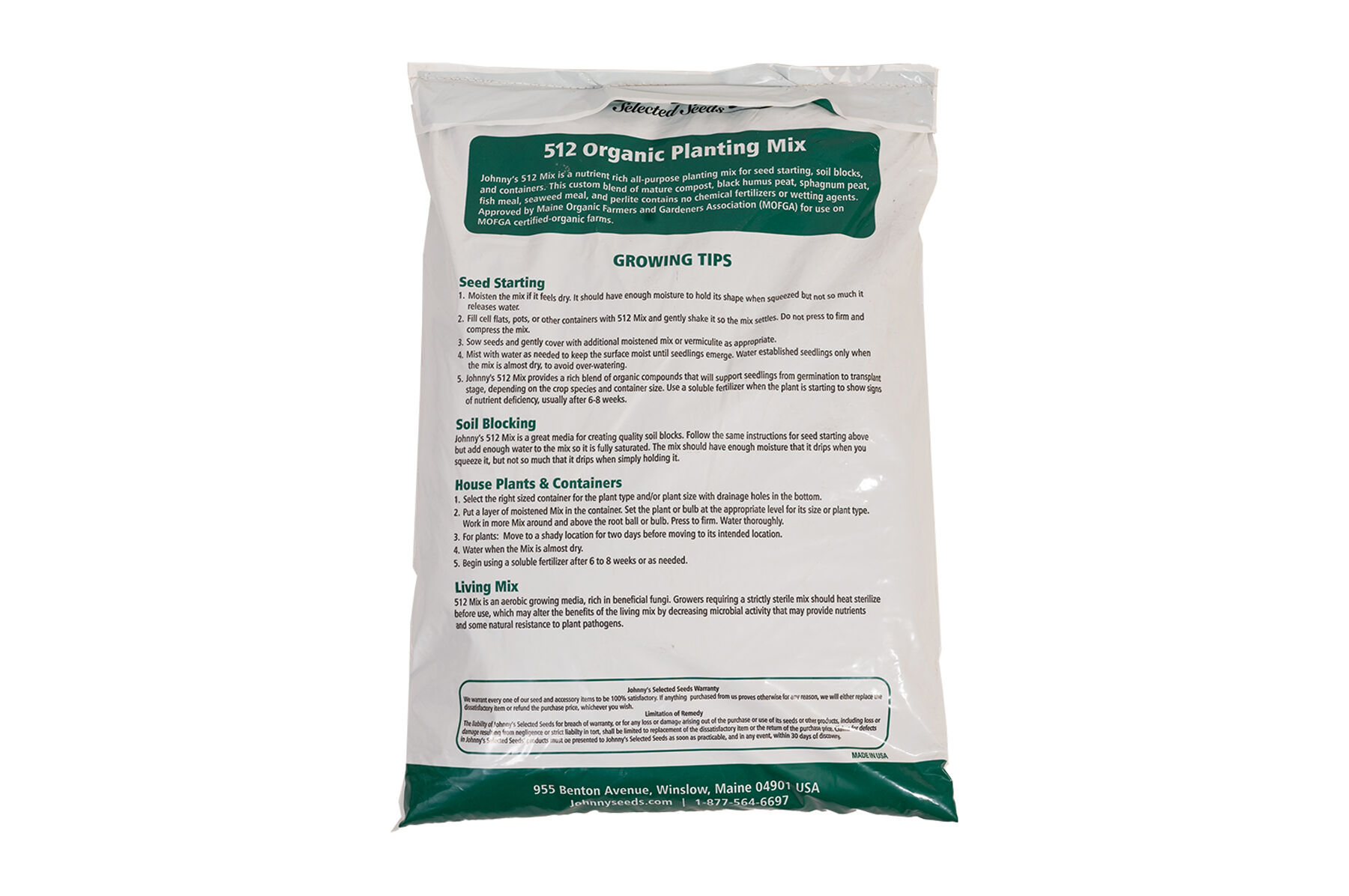 Johnny's 512 Mix &ndash; 20 Qt. Growing Media