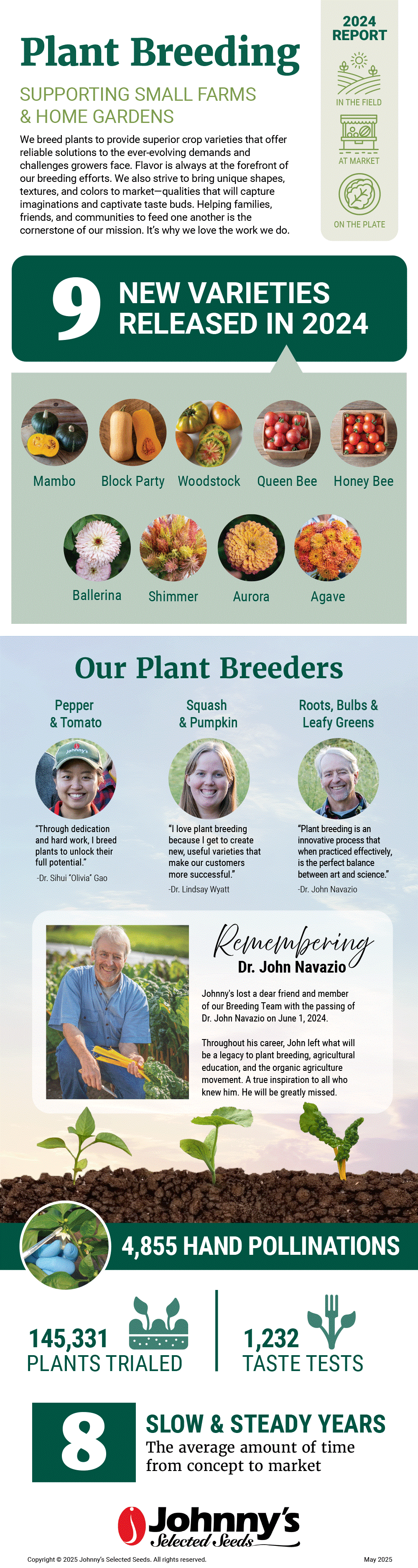 Plant Breeding at Johnny's Selected Seeds - Infographic