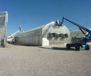 Large CEAC Greenhouse undergoing maintenance