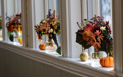 Broom Corn and Amaranth in Fall Arrangements