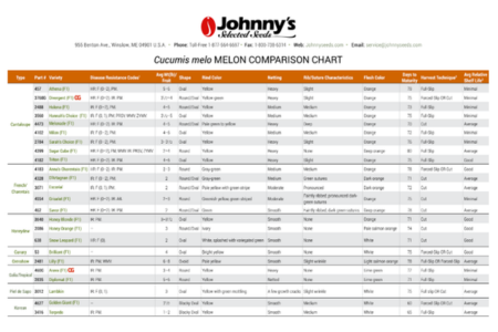 melon comparison chart