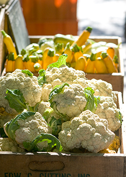 Crate of Fresh Market Cauliflower