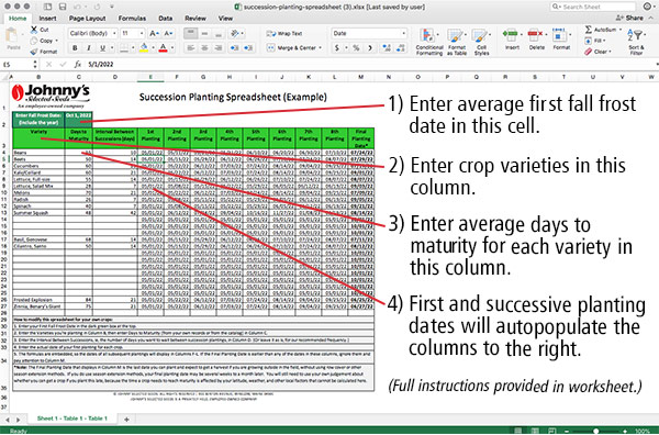 Succession Planting Calculator