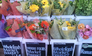 Flowers are being sourced more locally at Whole Foods