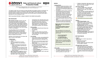 Download Our Baby Leaf Greens & Lettuce Tech Sheet