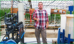 Ryan Kinnison with the 'Hydrobrains'
