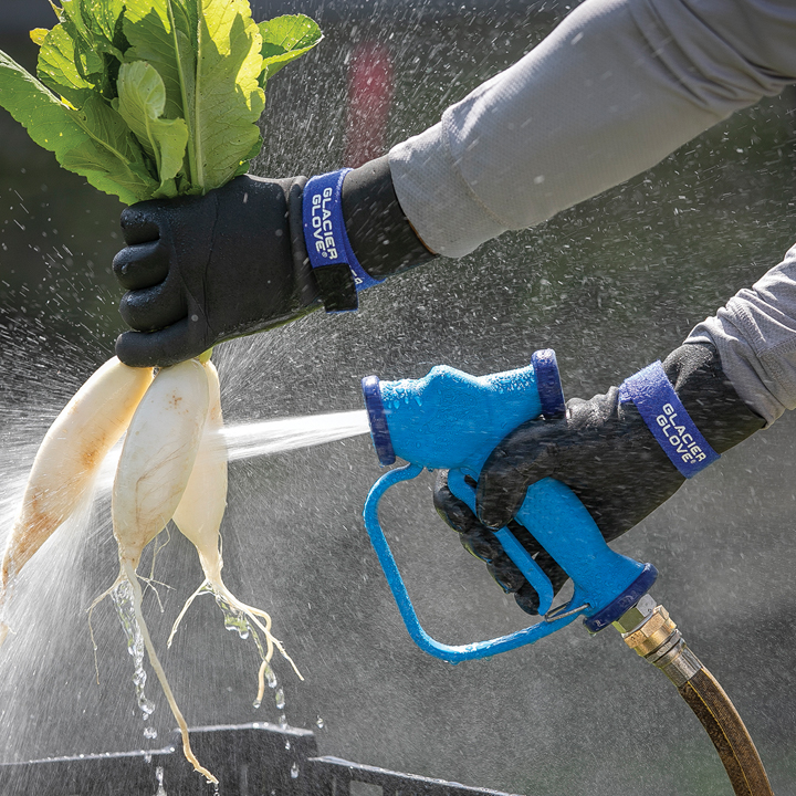 Spray washing vegetables