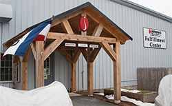 Exterior of Johnny's Selected Seeds' Fulfillment Center in Winslow