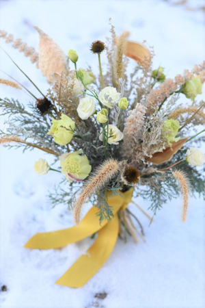 Winter bouquet by Dandelion Floral in Wyoming