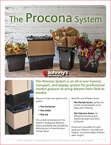 The Procona System: Ideal for Harvesting & Postharvest Handling of Cut Flowers & Greens