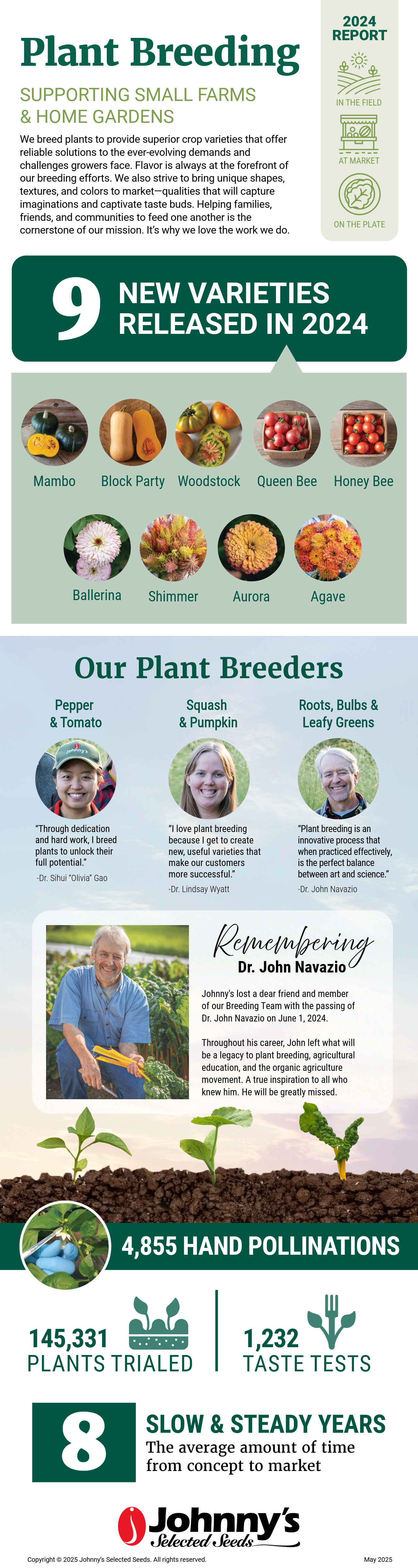 Plant Breeding at Johnny's Selected Seeds - Infographic