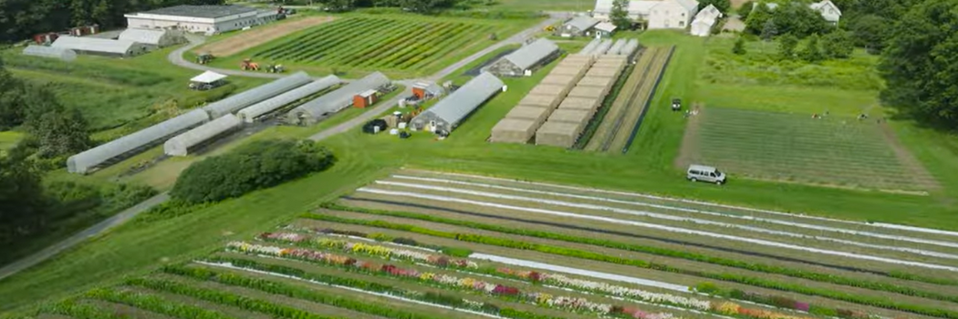 aerial view of Johnny's Research Farm