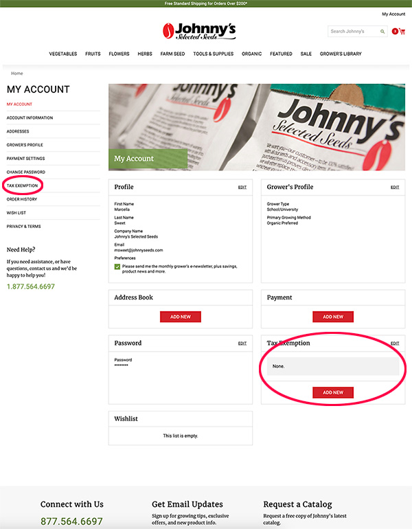 Tax Exemption Certificates Can Be Viewed in Your Account