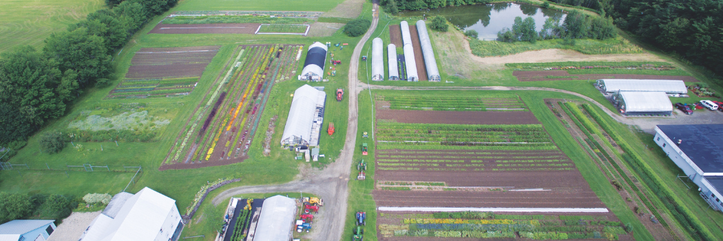 aerial view of Johnny's Research Farm