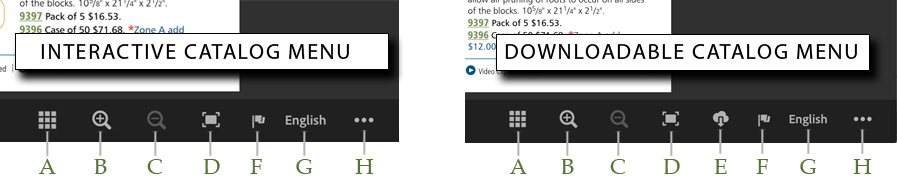 Online Catalog Menu Guide