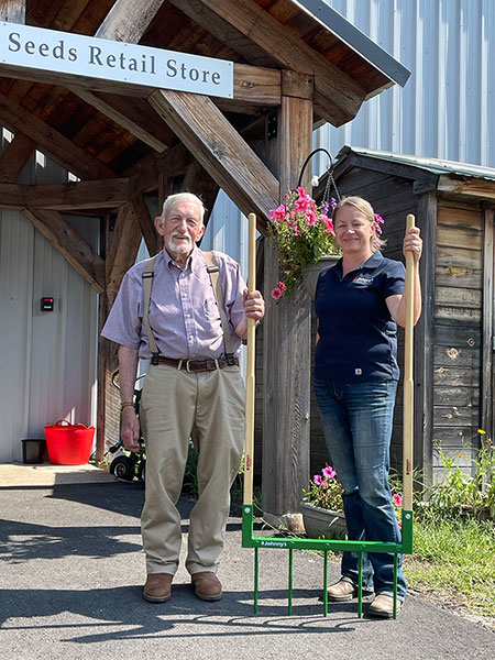 Ike Hubbard of Hubbard Rake & Jen Goff, Associate Product Manager for Tools & Supplies