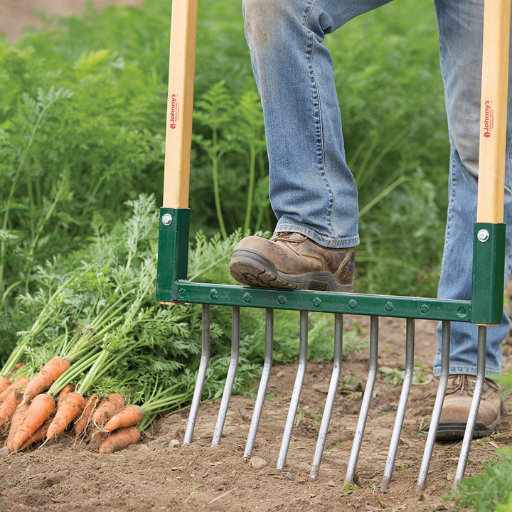 Broadfork being used in field