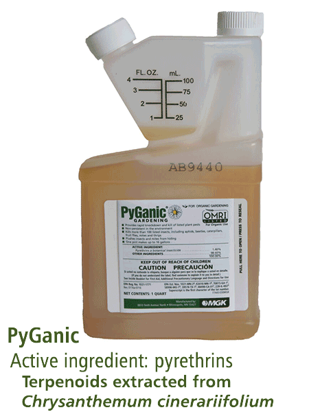 OMRI-approved pest and disease controls